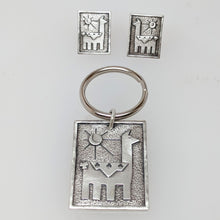 Load image into Gallery viewer, Custom Earrings and Key Ring with Farm or Ranch Logo - Sterling Silver 