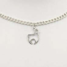 Load image into Gallery viewer, Alpaca Huacaya Open Silhouette Charm - smooth finish sterling silver