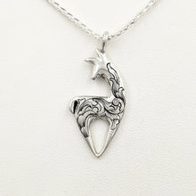 Load image into Gallery viewer,  Hand Engraved Spirit Crescent Pendant - Sterling Silver