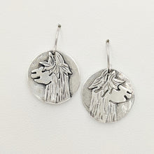 Load image into Gallery viewer, Alpaca Suri Relic Coin Earrings - On French Wires, Sterling Silver