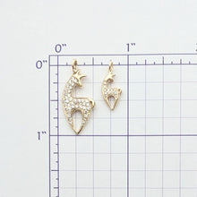 Load image into Gallery viewer, Alpaca or Llama Crescent Pendant with Pave Set Diamonds