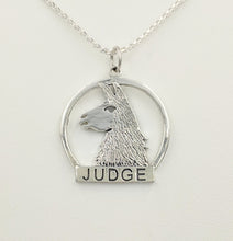 Load image into Gallery viewer, Llama Judge Pendant - Sterling Silver 