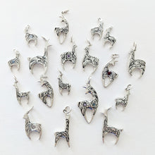 Load image into Gallery viewer, Various Hand Engraved Crescent Pendants with and without gemstones - Sterling Silver
