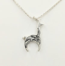 Load image into Gallery viewer,  Hand Engraved Llama Crescent Pendant - Sterling Silver