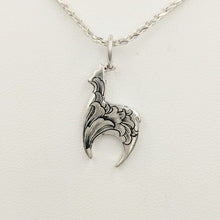 Load image into Gallery viewer,  Hand Engraved Huacaya Alpaca Crescent Pendant - Sterling Silver