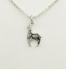 Load image into Gallery viewer,  Hand Engraved Huacaya Alpaca Crescent Pendant - Sterling Silver