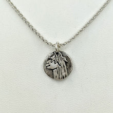 Load image into Gallery viewer, Alpaca Suri Relic Style Coin Pendant - Sterling Silver