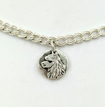 Load image into Gallery viewer, Alpaca Huacaya Relic Style Coin Charm - Sterling Silver