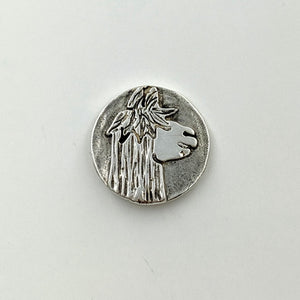 Alpaca Suri Relic Style Coins - Sterling Silver