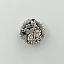 Load image into Gallery viewer, Alpaca Huacaya Relic Style Coin Pin - Sterling Silver
