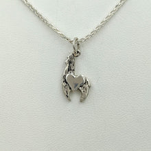 Load image into Gallery viewer, Alpaca Huacaya Crescent Pendant Sterling Silver