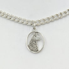 Load image into Gallery viewer, Llama Head Open View Charm - Sterling Silver