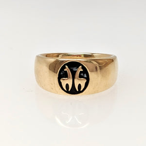 Custom Ring with Farm or Ranch Logo - 14K Yellow Gold