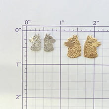Load image into Gallery viewer, Alpaca Huacaya Head Silhouette Earrings