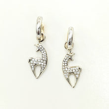 Load image into Gallery viewer, Alpaca or Llama Spirit Crescent Earrings