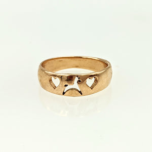 Llama or Alpaca Leaping with Hearts Ring - Delicate and Narrow