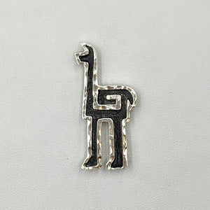 Alpaca or Llama Petroglyph Silhouette Pin or Pendant