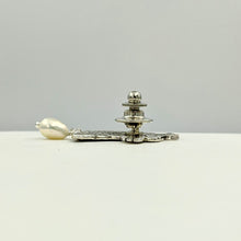 Load image into Gallery viewer, Alpaca Huacaya Head Pendant or Pin with Freshwater Pearl Dangle