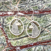 Load image into Gallery viewer, Llama Head Open View Earrings