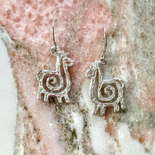 Load image into Gallery viewer, Alpaca or Llama Compact Spiral Earrings