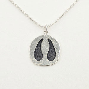 Alpaca or Llama Footprint Pendant - Sterling Silver