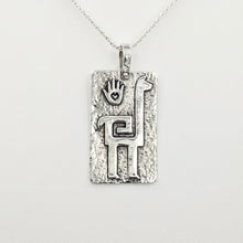 Load image into Gallery viewer, Alpaca or Llama Quechua Petroglyph Pendant - Sterling Silver  smooth and shiny finish