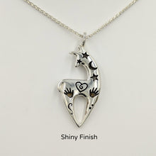 Load image into Gallery viewer, Alpaca or Llama Spirit Image Pendant with a shiny finish - Sterling Silver