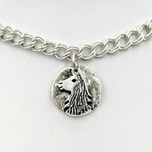 Load image into Gallery viewer, Llama Relic Style Coin Charm - Sterling Silver