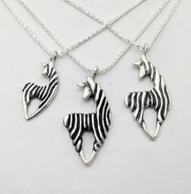 Load image into Gallery viewer, Alpaca or Llama Spirit Fiber Pendant or Pin