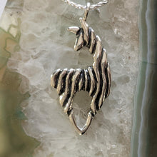 Load image into Gallery viewer, Alpaca or Llama Spirit Fiber Pendant or Pin