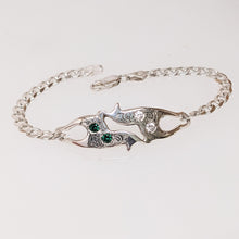 Load image into Gallery viewer, Hand Engraved ID Bracelet with or without Faceted Gemstones -  For the Holidays... Limited to what we already have made up and in inventory.