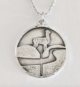Custom Pendant with Farm or Ranch Logo - Sterling Silver