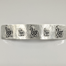 Load image into Gallery viewer, Custom Hair Barrett with 5 Compact Spiral Animal Accents - Sterling Silver  Satin Finish
