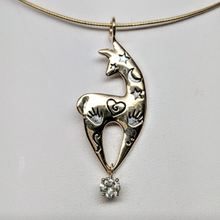 Load image into Gallery viewer, Custom Spirit Image Pendant with  Round Genuine Diamond Dangle Accent
