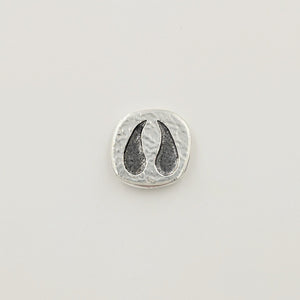 Alpaca or Llama Footprint Pin or Tie Tac  - Sterling silver