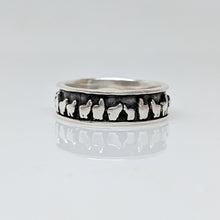 Load image into Gallery viewer, Alpaca Huacaya Herd Line Eternity Band - Sterling Silver; Oxidized for Accent
