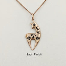 Load image into Gallery viewer, Alpaca or Llama Spirit Image Pendant with a Satin finish  !4K Rose Gold