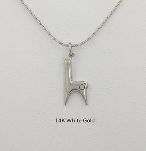 Alpaca Suri Baby Cria Wish - 14K White Gold