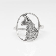 Load image into Gallery viewer, Llama Head Open View Ring - Sterling Silver 