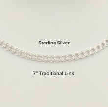 Load image into Gallery viewer, Sterling Silver Traditional Link Charm Bracelet