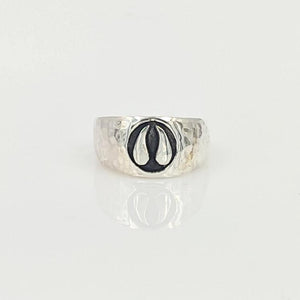 Alpaca or Llama Passion Print Signet Ring in Sterling Silver