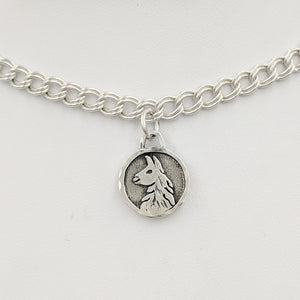 Llama Luck Reversible Charm - Sterling Silver
