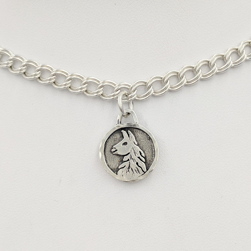 Llama Luck Reversible Charm - Sterling Silver