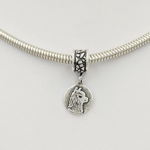 Tell Your Story Charms - Pandora Style  Sterling Silver Alpaca Huacaya Coin