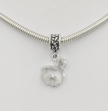 Load image into Gallery viewer, Tell Your Story Charms - Pandora Style  Sterling Silver Alpaca Huacaya Open Silhouette