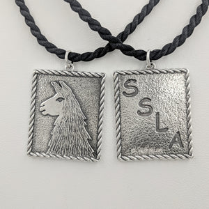 Reversible Custom Pendant with Farm or Ranch Logo - Awards for Show  both side shown - Sterling Silver