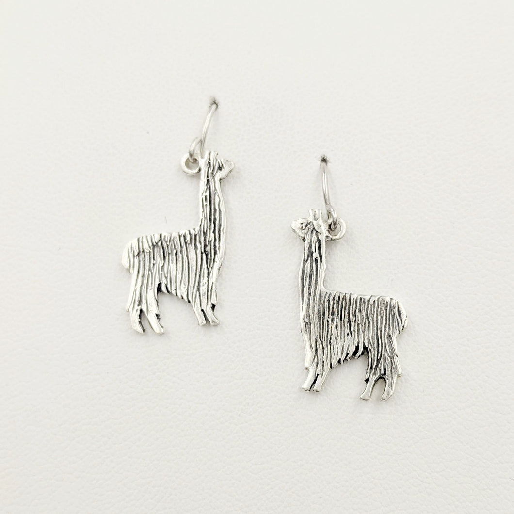 Alpaca Suri or Llama Silhouette Earrings - On French wires