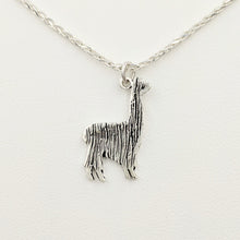 Load image into Gallery viewer, Alpaca Suri or Llama Sihouette Pendant Sterling Silver