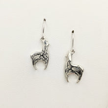 Load image into Gallery viewer, Hand Engraved Huacaya Alpaca Earrings on French wires - Sterling Silver  