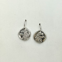 Load image into Gallery viewer, Alpaca Huacaya Relic Coin Earrings - French Wires, Sterling Silver